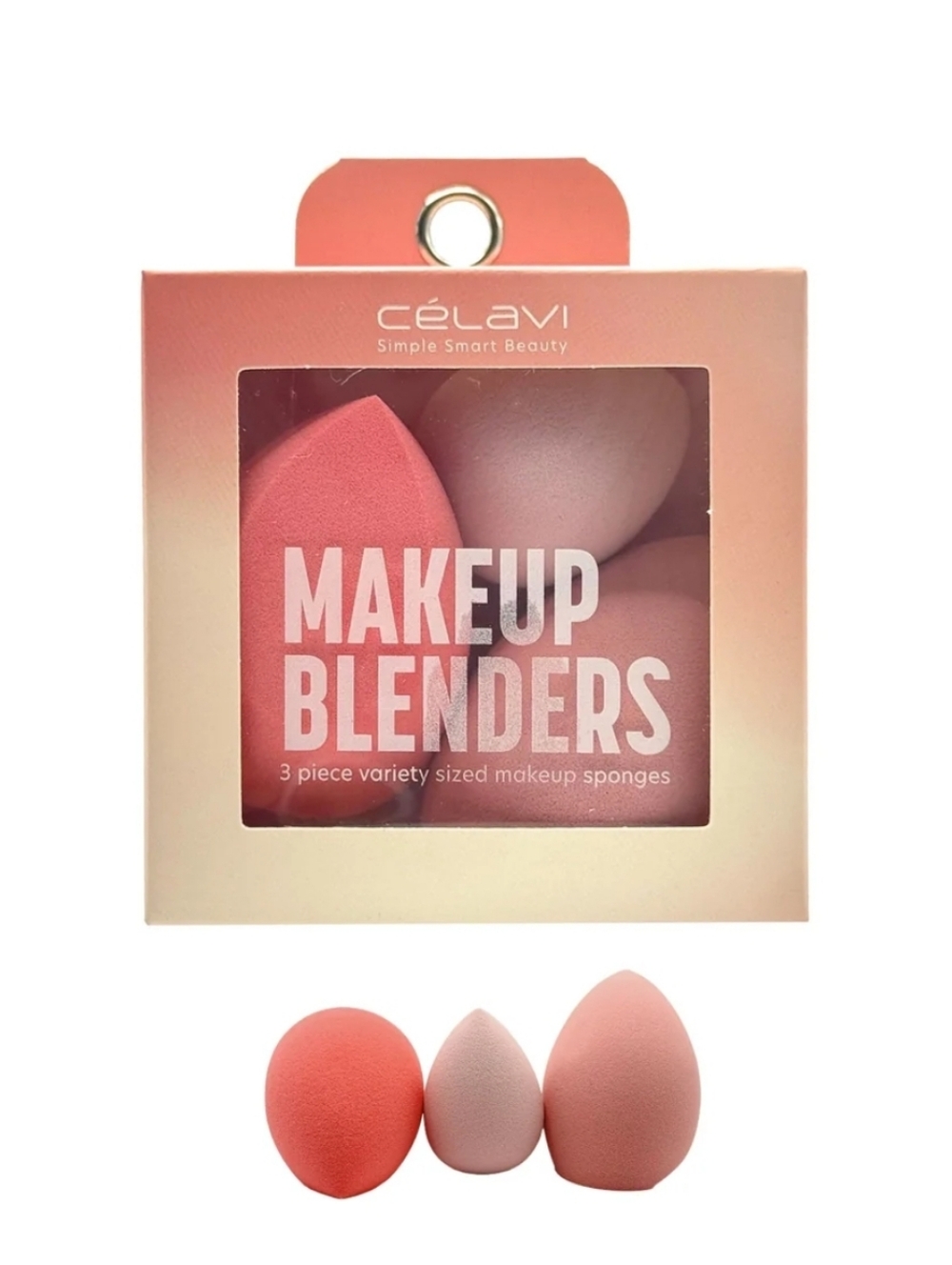 Célavi - 3-Piece Variety Sized Makeup Blender Set - Flat, Tapered,& Mini Sponge
